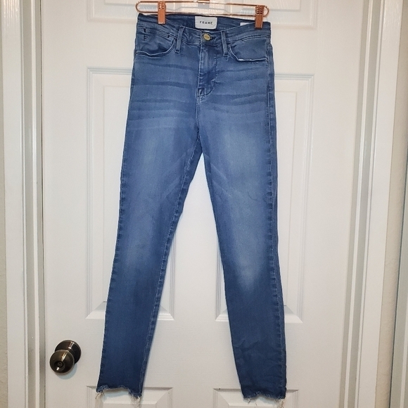 Frame Le High Skinny Blue Jeans Sz 25 - Picture 1 of 10
